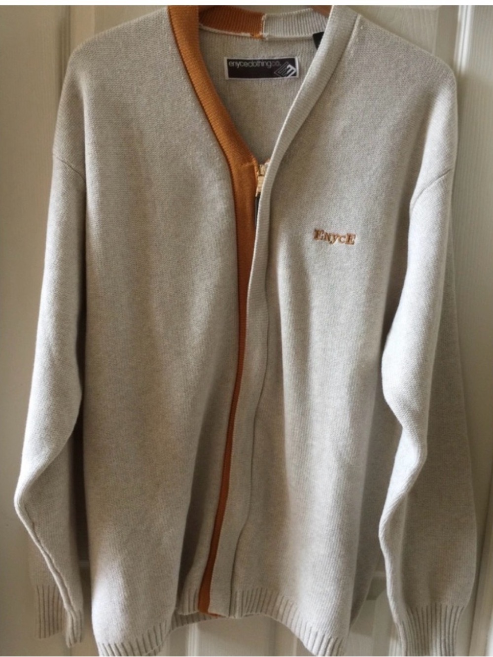 Men’s Enyce Zip Front Sweater, XL New with Tag.